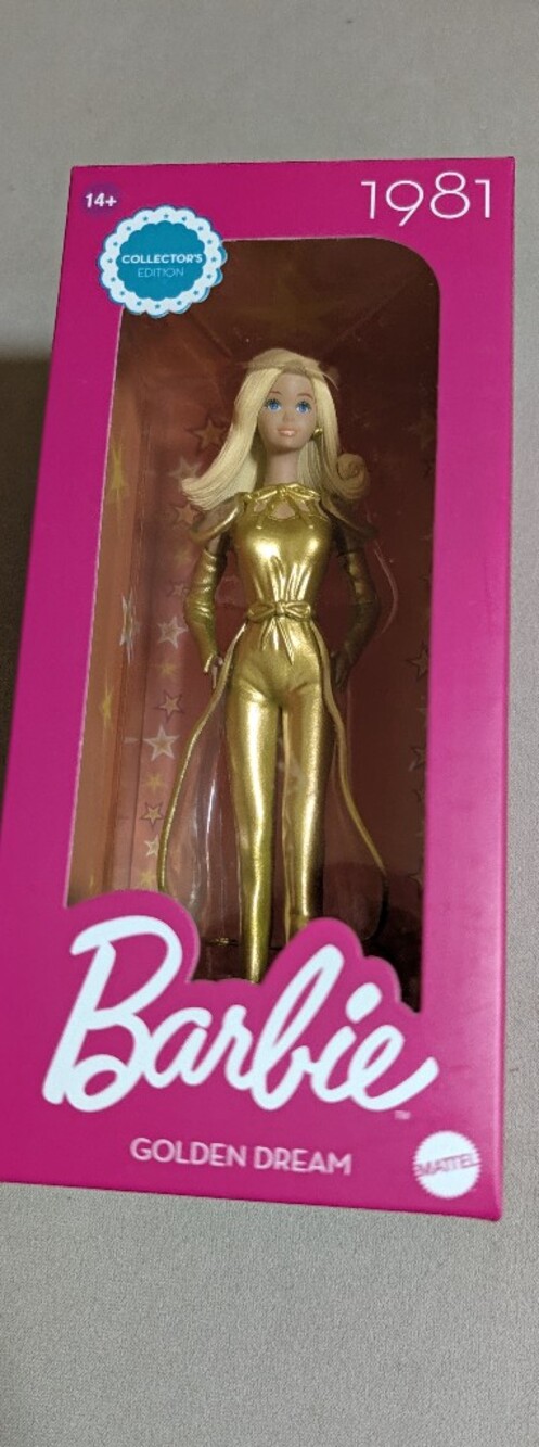 Golden Dream 1981 Barbie - Miniature Doll Collectable Figurine